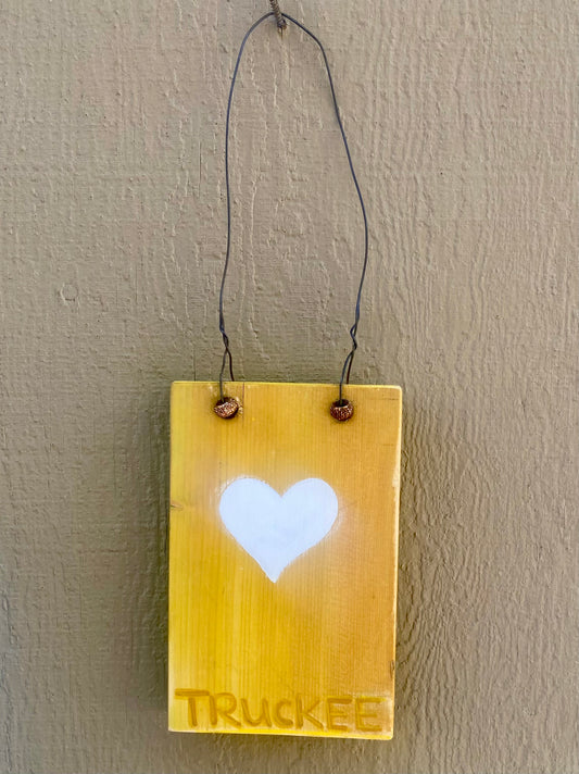 Heart Truckee Wood Sign