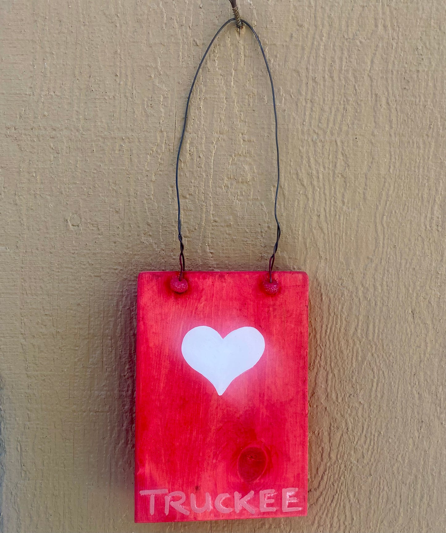 Heart Truckee Wood Sign