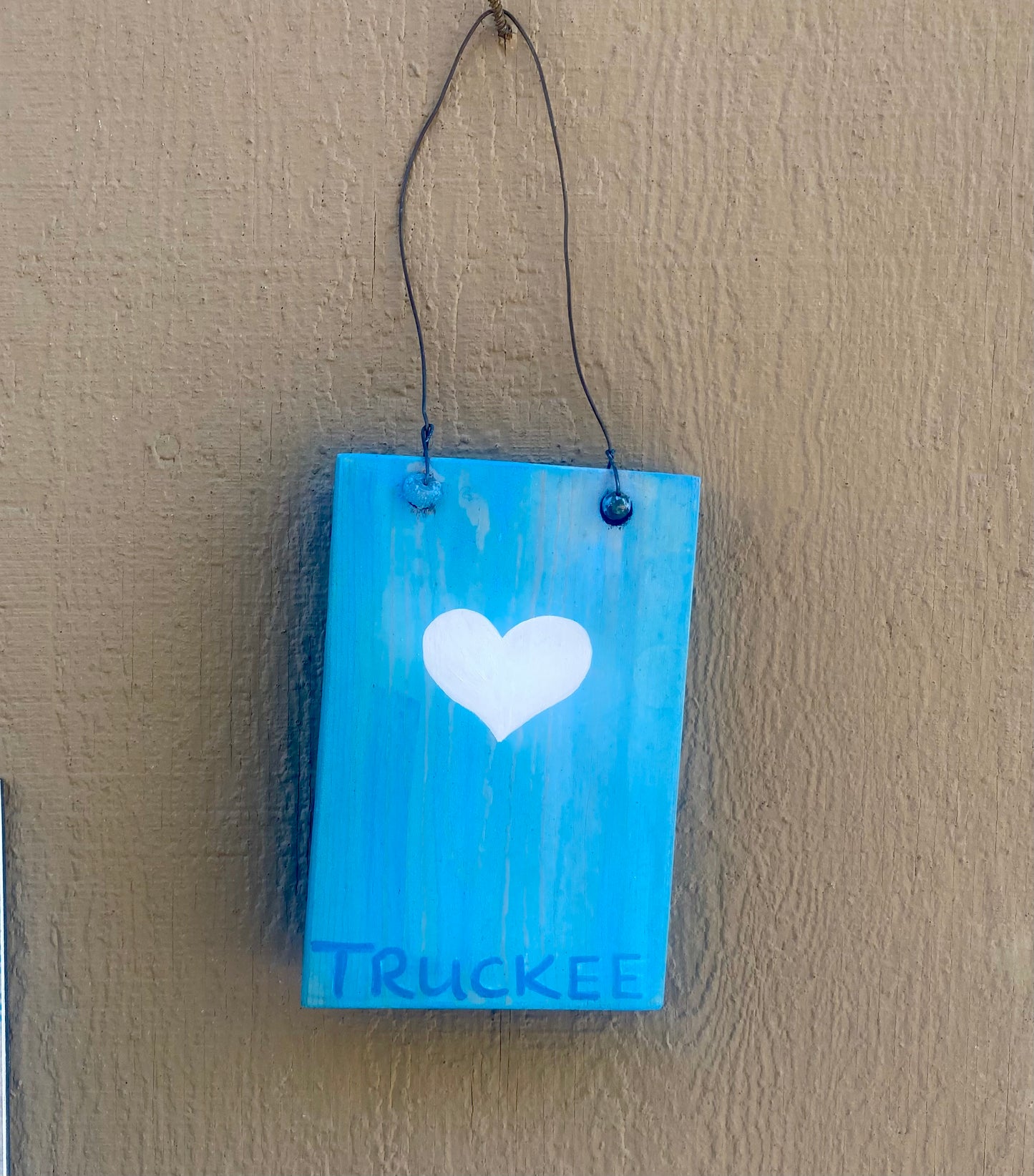 Heart Truckee Wood Sign